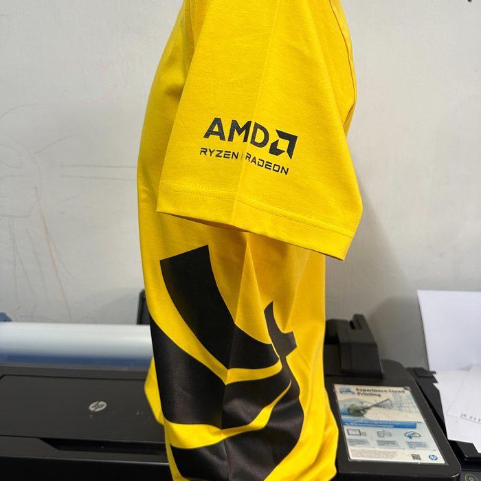 แขนเสื้อสกรีนโลโก้ผู้สนับสนุน AMD Ryzen Radeon
